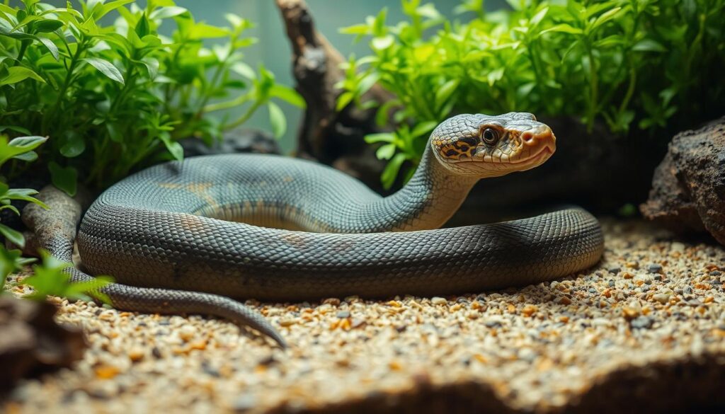 Ular di terarium