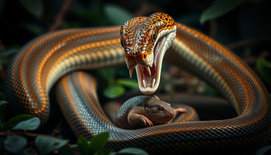 Ular yang memakan tikus